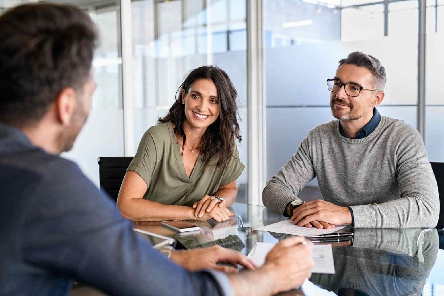Two attorneys meeting to build a referral relationship