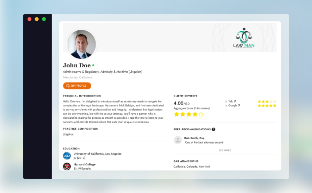Create a Profile on Overture